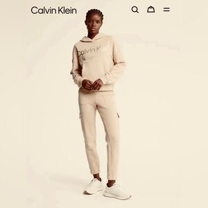 Set of 2, NWT Calvin Klein Performance Logo Hoodie & Slim Fit Cargo Joggers
